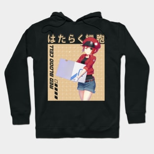 Funny Art Red Blood Cell Comedy Japanese Anime Hoodie